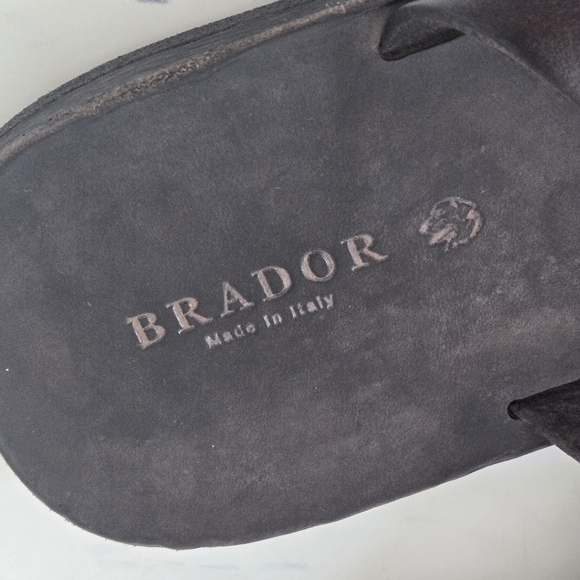 BRADOR  Walk TDM Slide Leather Sandals size 42 or US 9 Made In Italy - Picture 12 of 16